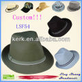 LSF54 Ningbo Lingshang Custom Bonne qualité tissu Fedora chapeau de fête